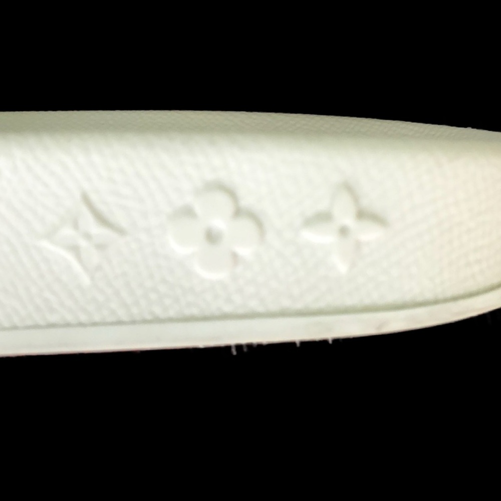 Louis Vuitton Mens White Open Toe Beach Slip-on Slide Sandals Size 7 W/ Coa - Picture 6 of 16